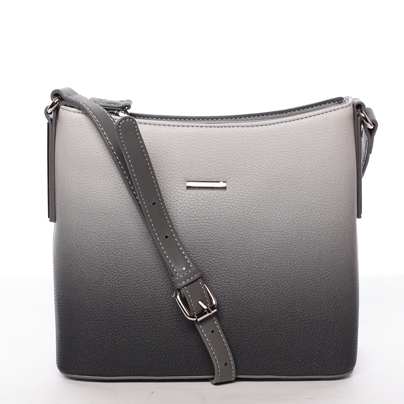 Elegantná dámska crossbody kabelka čierno šedá - David Jones Cién