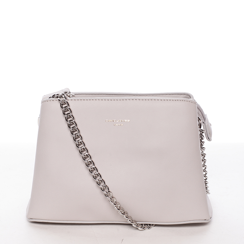 Dámska crossbody kabelka svetlo šedá - David Jones Deppari