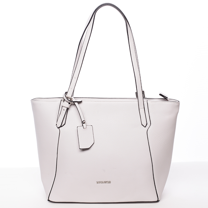 Dámska stredná kabelka cez plece krémovo šedá - David Jones Bernice