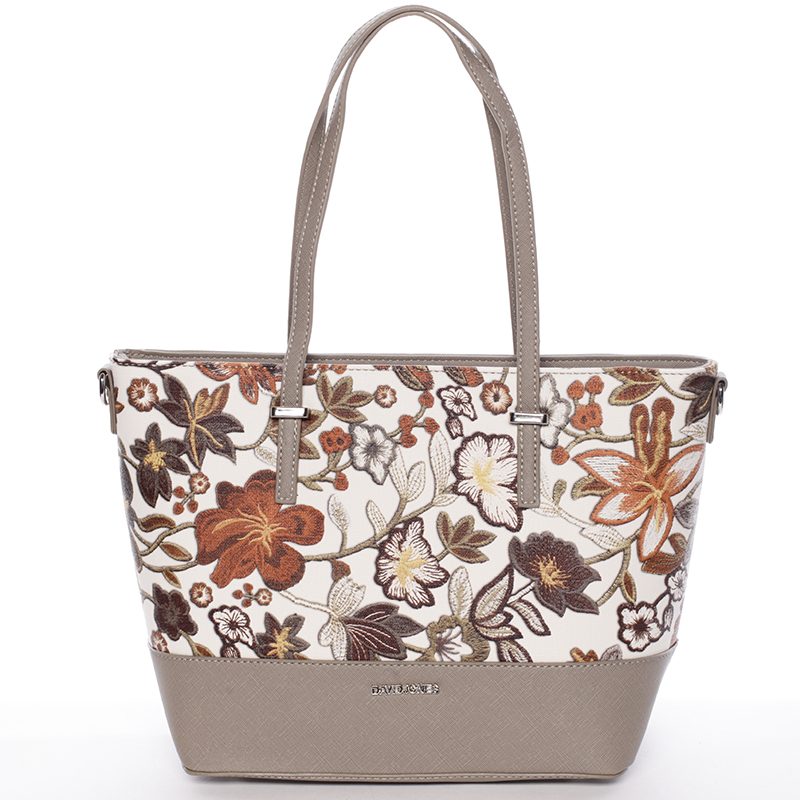 Hnedá elegantná kvetinová kabelka - David Jones Blomst