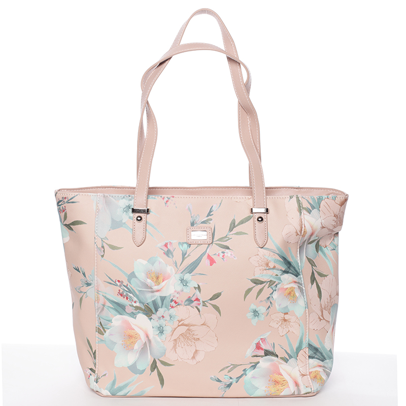 Moderná kvetinová kabelka cez rameno ružová - David Jones Kimora