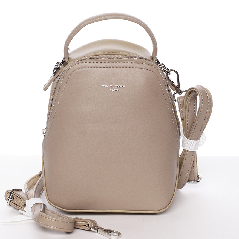 Malý dámsky mestský batoh/kabelka camel piesková- David Jones Lefteris