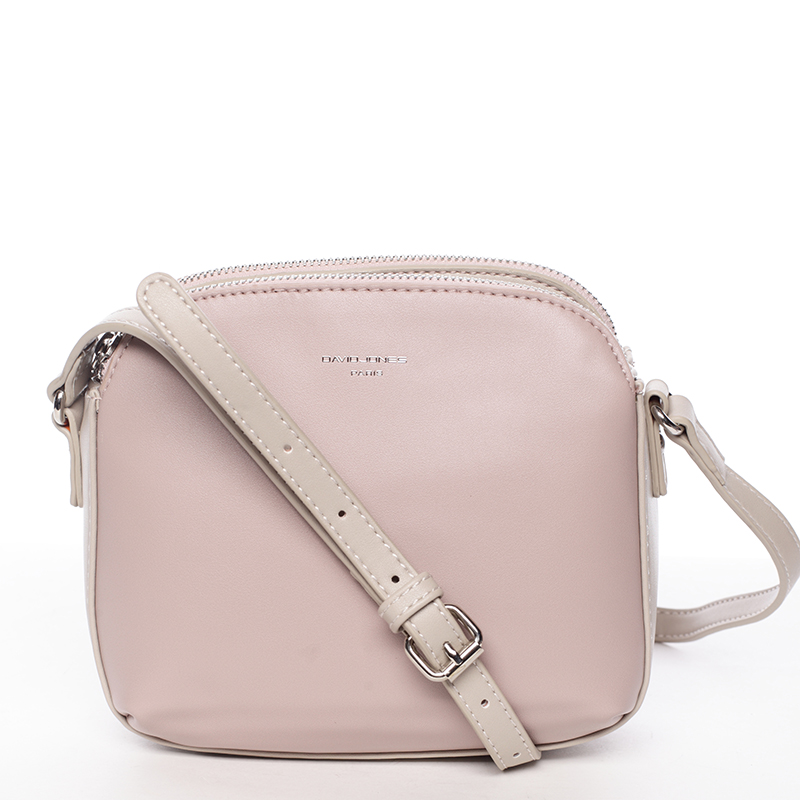 Štýlová crossbody kabelka ružová - David Jones Presley