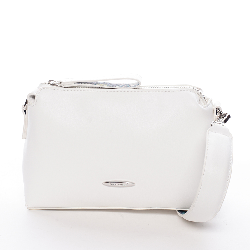 Elegantná dámska crossbody kabelka biela - David Jones Letha