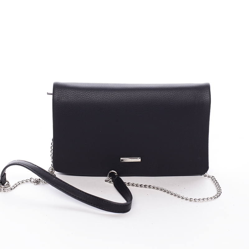 Elegantná dámska crossbody listová kabelka čierna - David Jones Laodamia