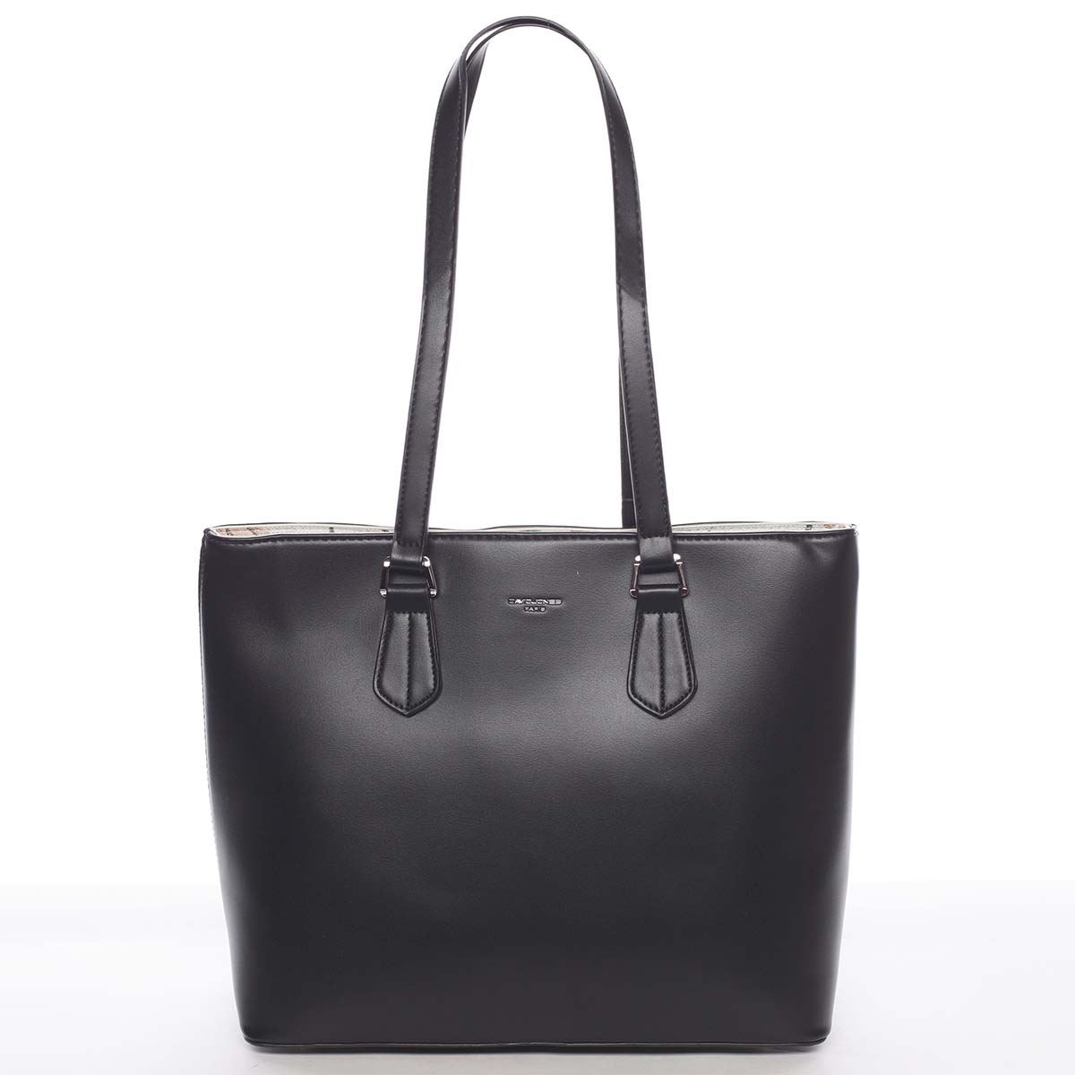 Veľká elegantná hladká dámska čierna kabelka - David Jones Emely