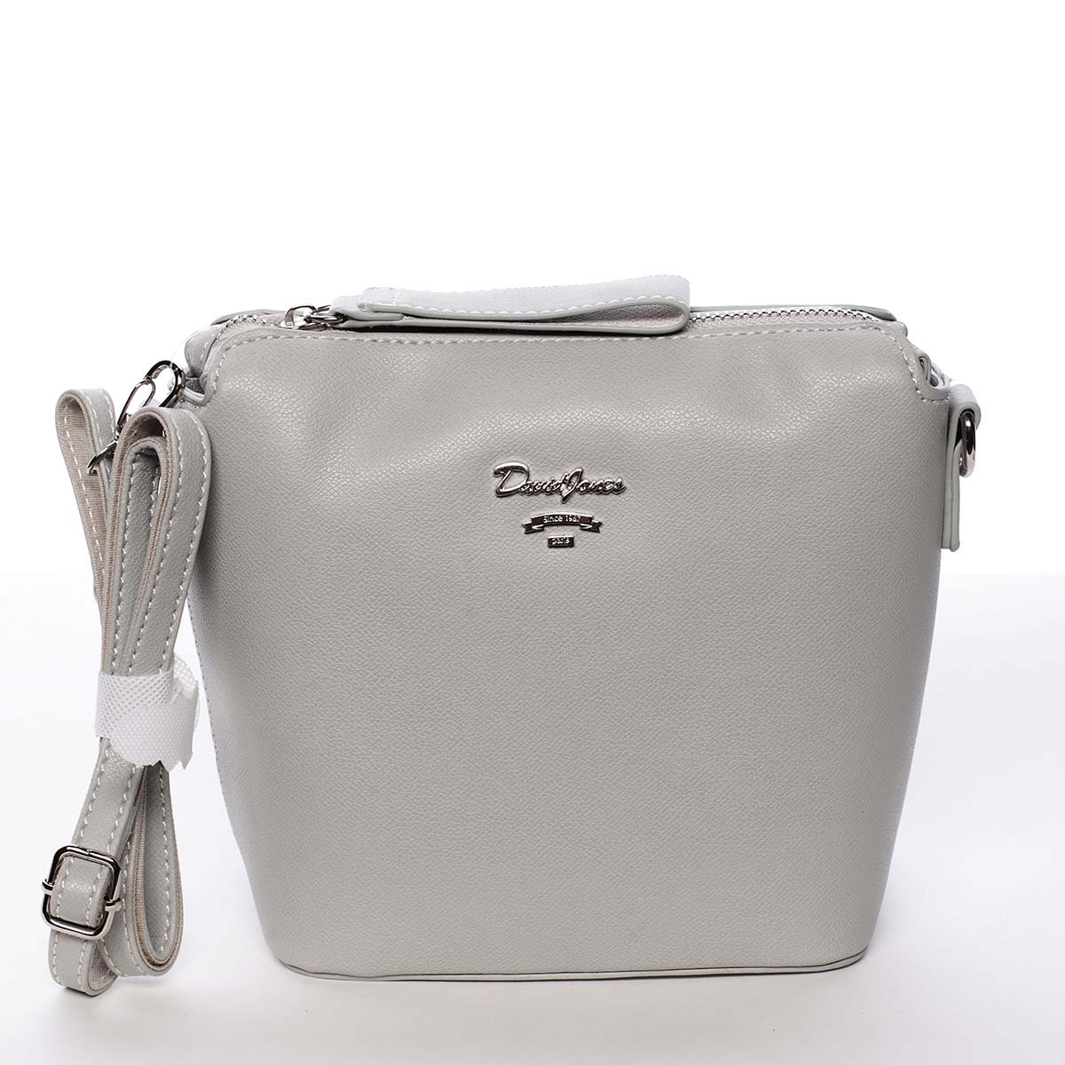 Malá svetlosivá dámska crossbody kabelka - David Jones Olenka
