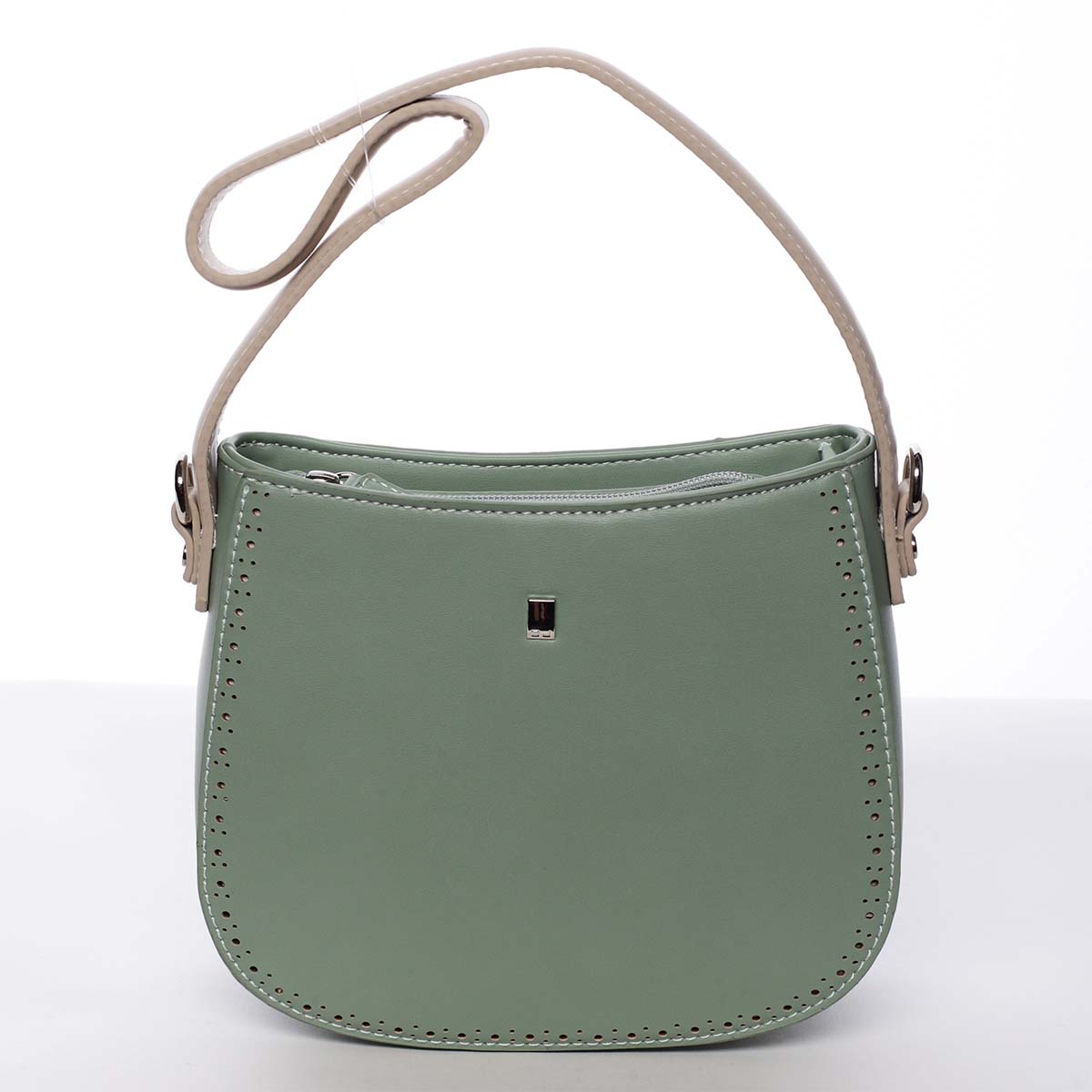 Elegantná listová crossbody kabelka zelená - David Jones Brigitte