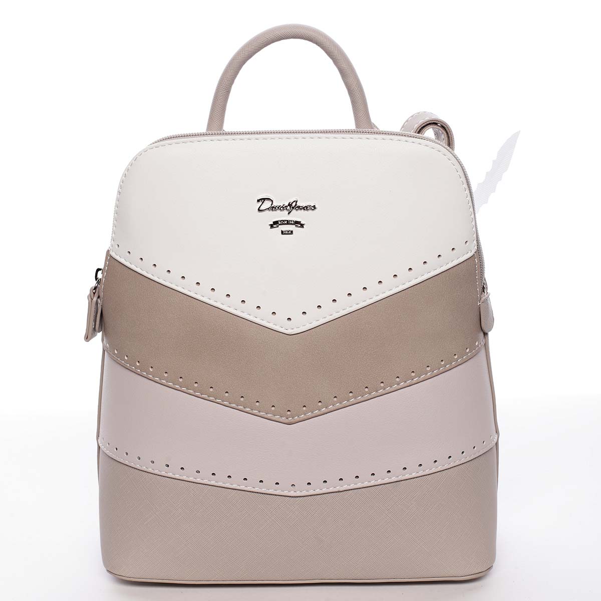Originálny a moderný mestský krémovo sivý ruksak - David Jones JeanPaul
