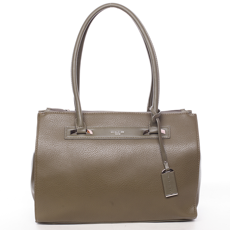 Elegantná dámska kabelka cez rameno khaki - David Jones Angie