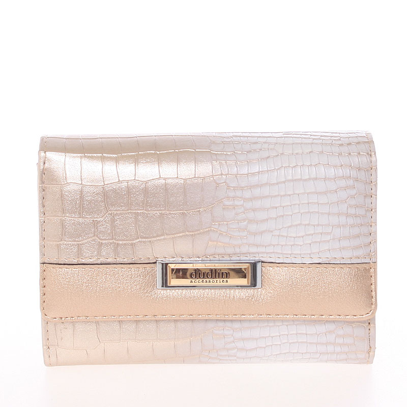 Luxusná stredne veľká lesklá ružová dámska peňaženka - Dudlin M375