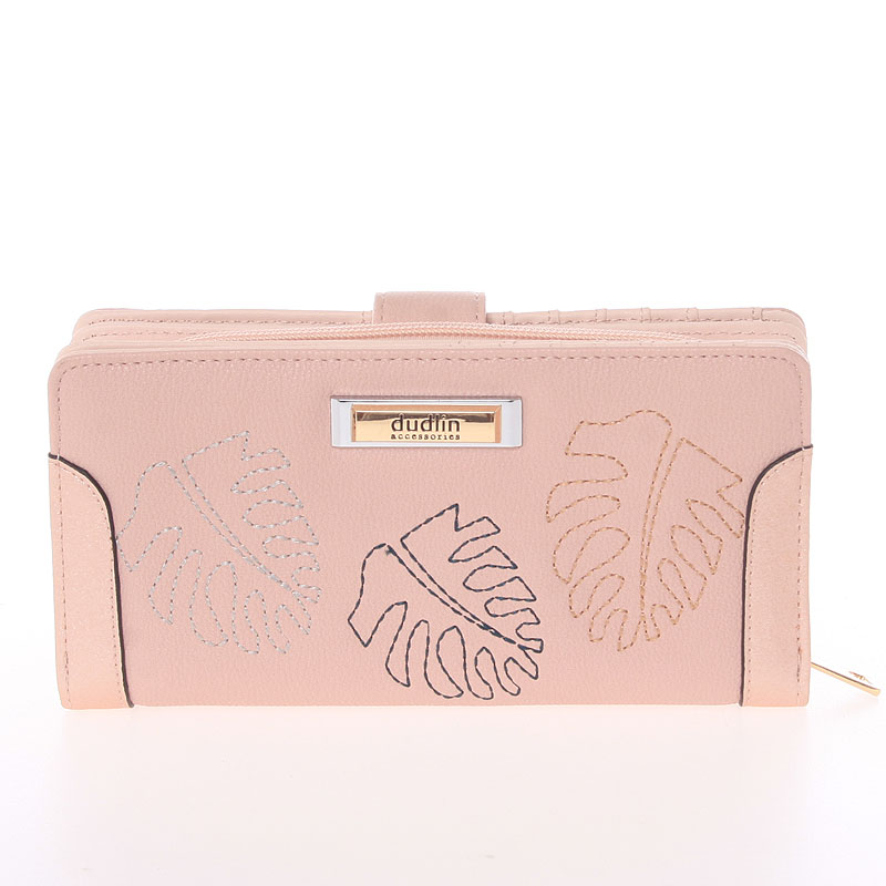 Veľká dámska originálna svetlo ružová peňaženka - Dudlin M354