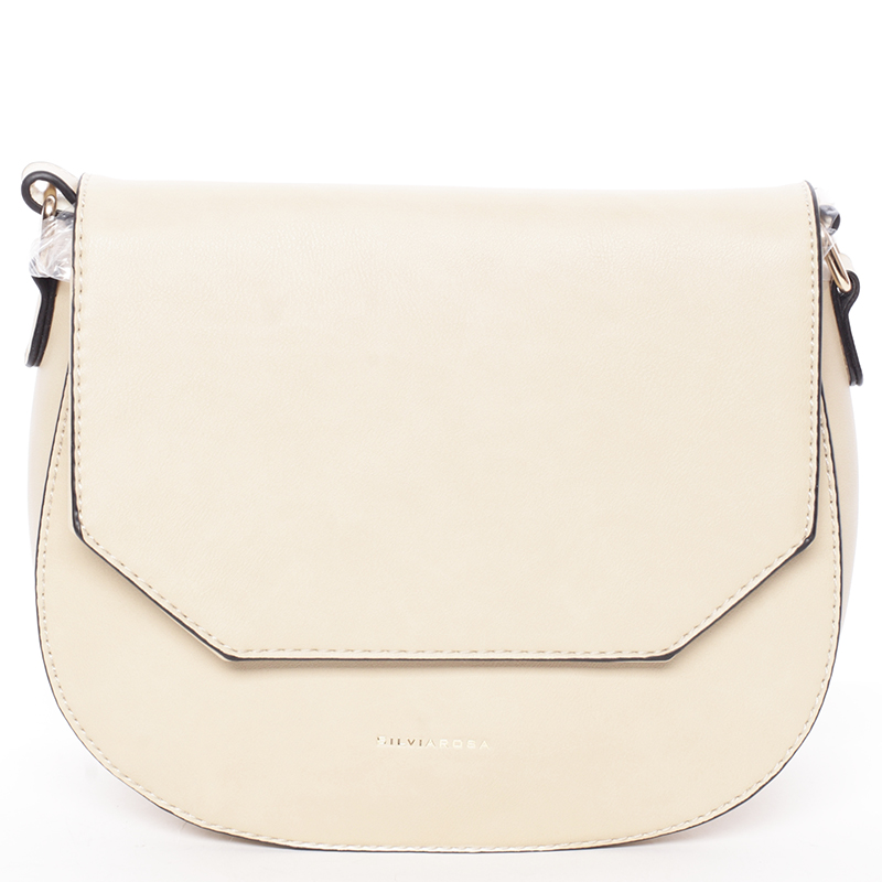 Exkluzívna crossbody kabelka krémová - Silvia Rosa Katriane