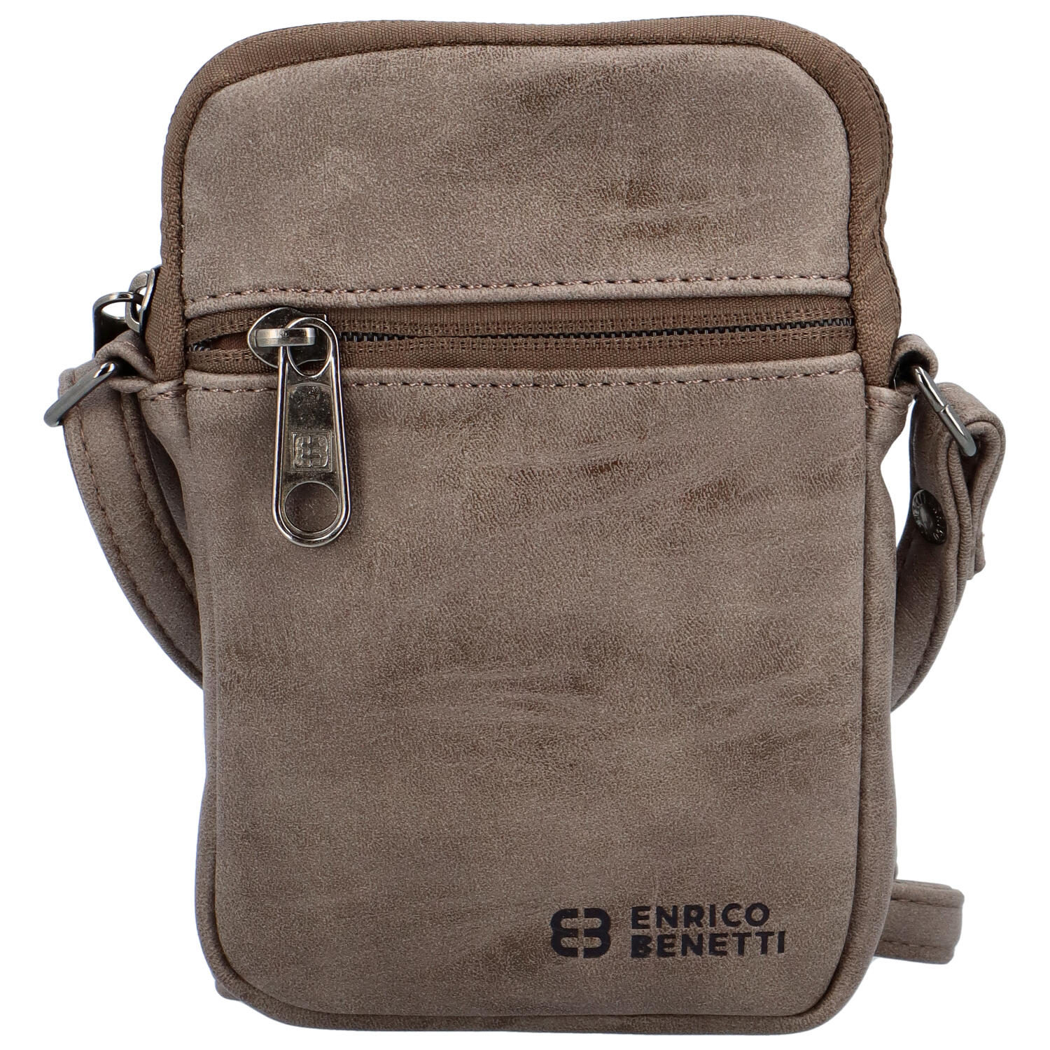 Malá crossbody na doklady taupe - Enrico Benetti Damroi