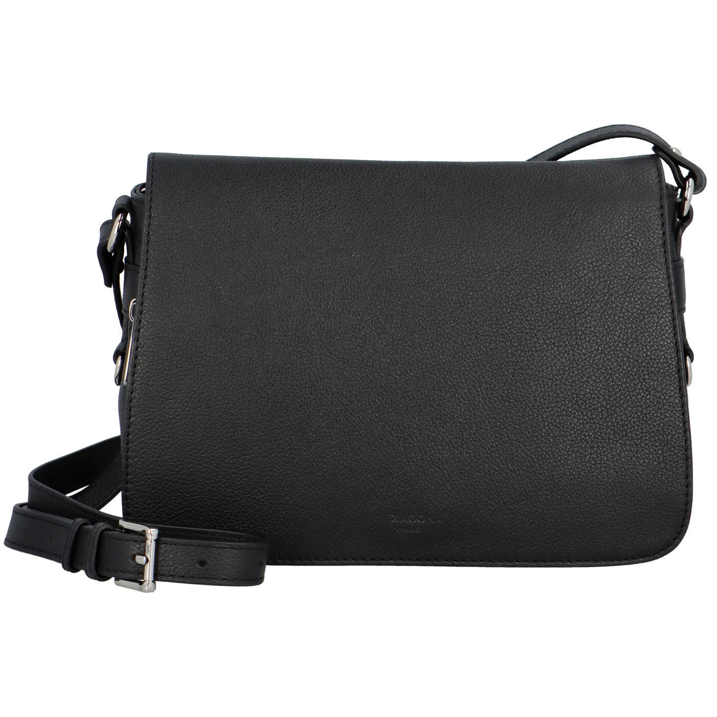 Dámska kožená crossbody kabelka čierna - Hexagona Amberis