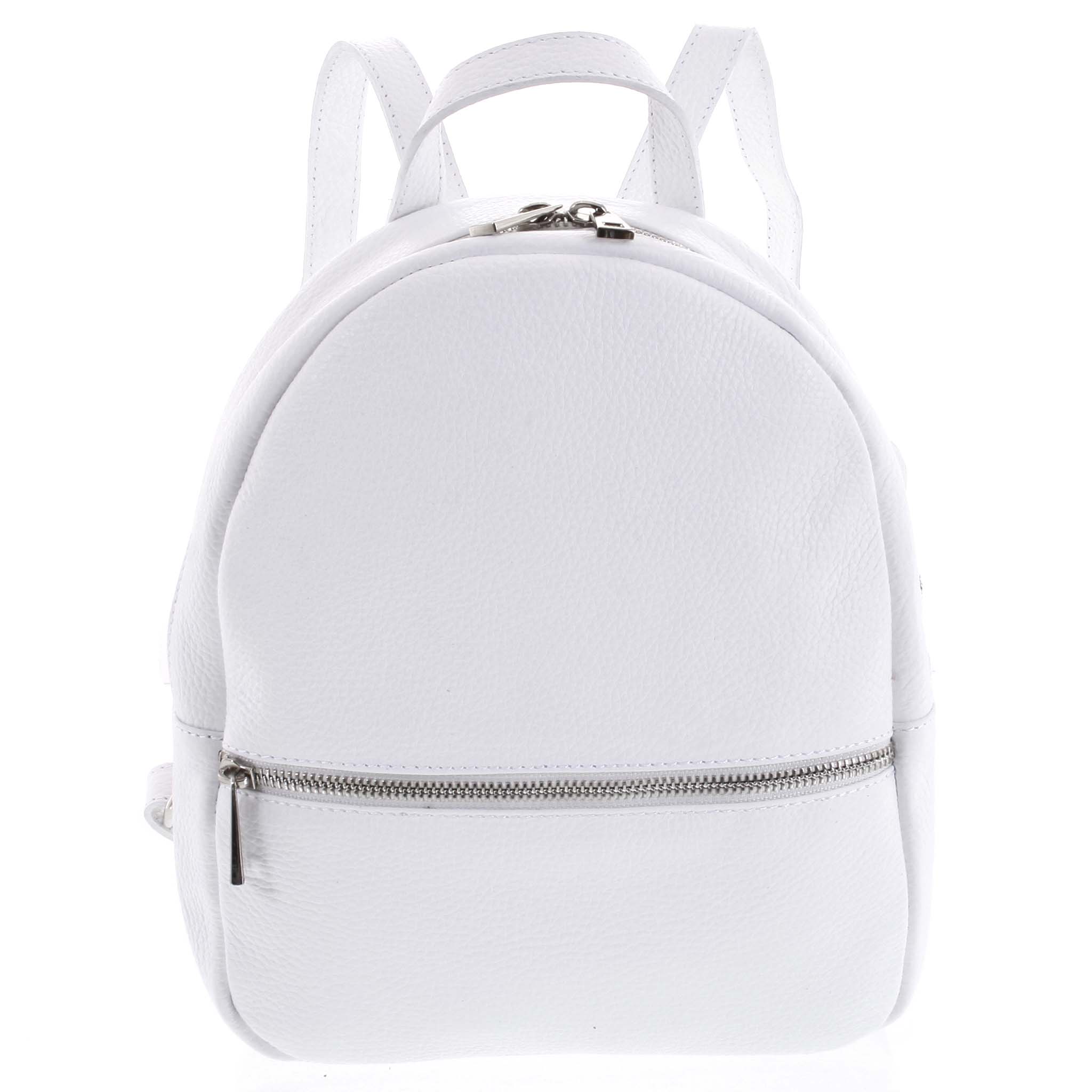 Dámsky kožený batôžtek biely - ItalY Mouseph