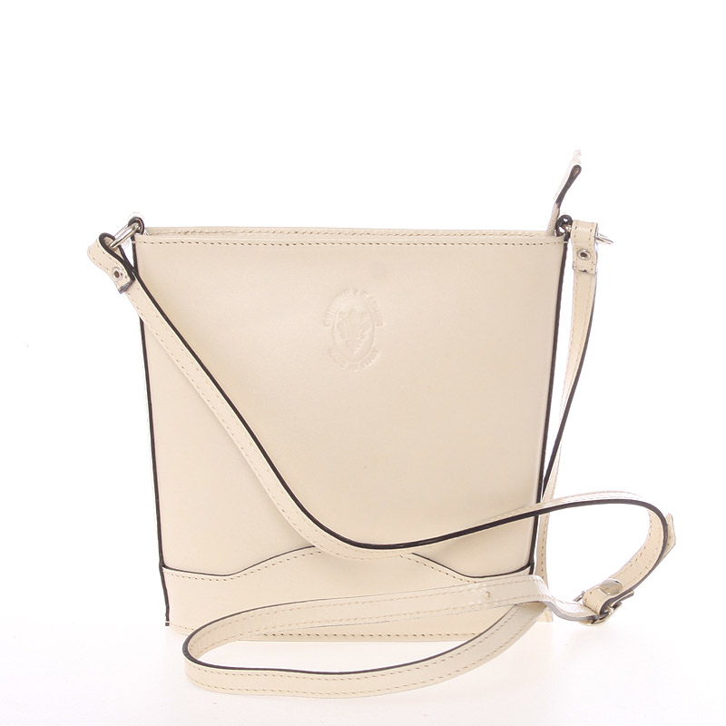 Béžová kožená crossbody kabelka - ItalY Bryana