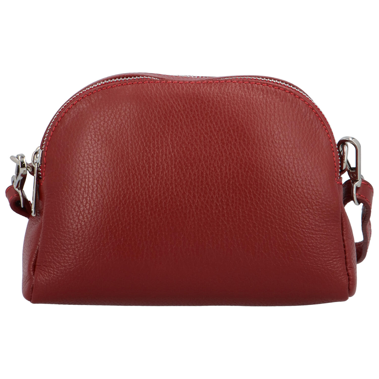 Dámska kožená crossbody kabelka tmavočervená - ItalY Dimba