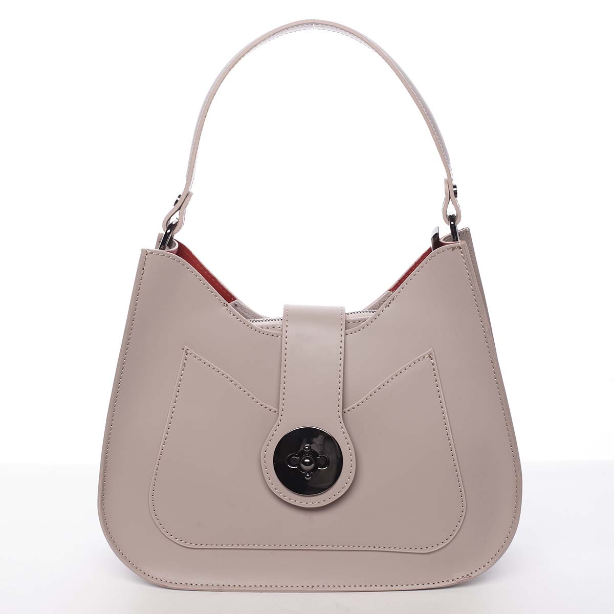 Luxusná dámska kožená kabelka staroružová - ItalY Fatima