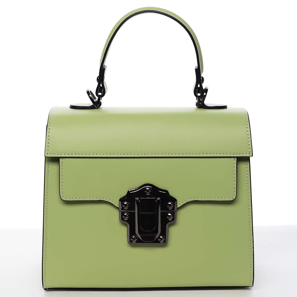 Exkluzívna módna dámska kožená kabelka zelená - ItalY Bianka