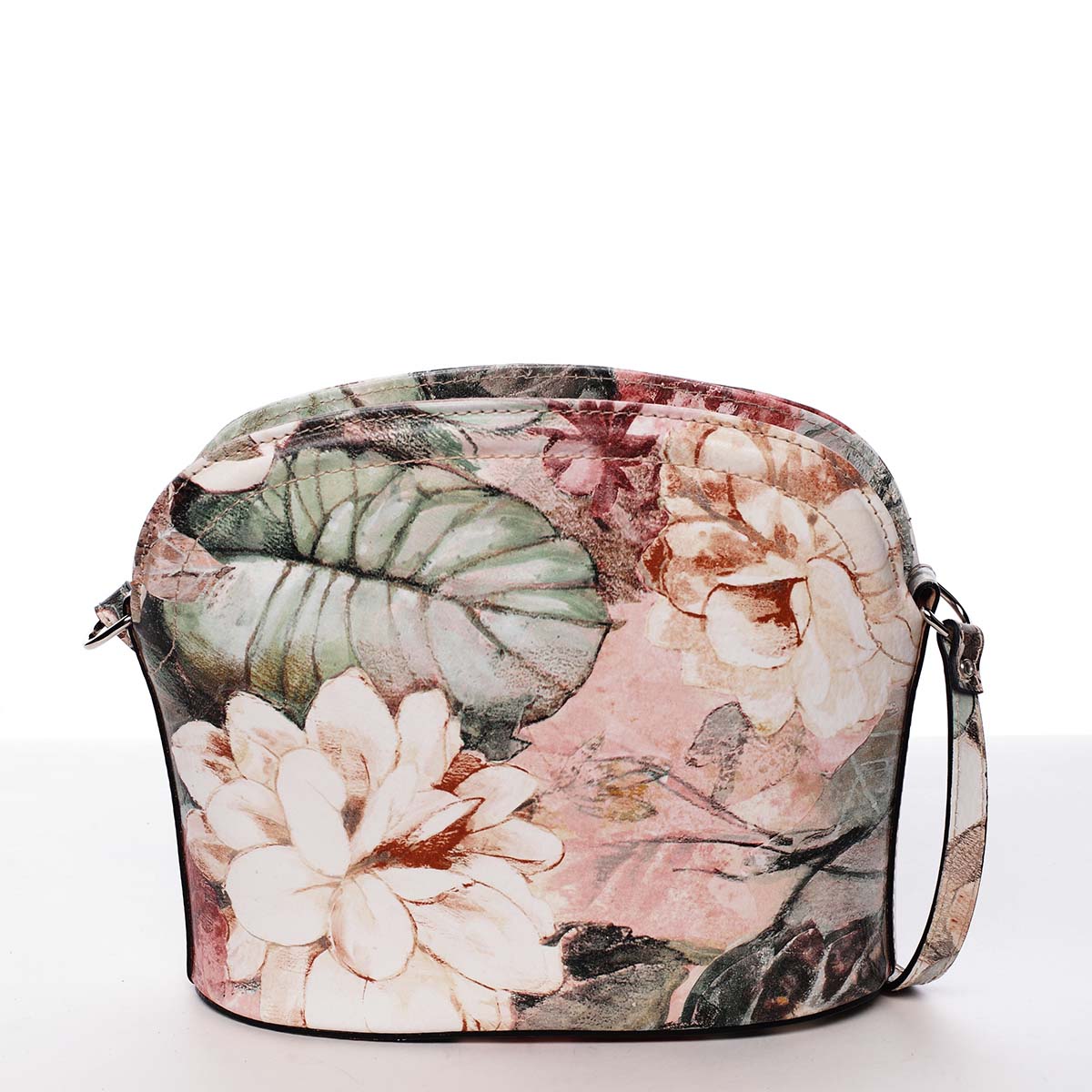 Dámska kožená crossbody kabelka púdrová - ItalY Tracy