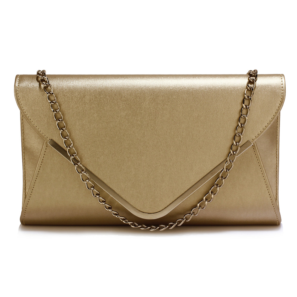 Elegantná zlatá listová kabelka - LS Fashion Ilaria