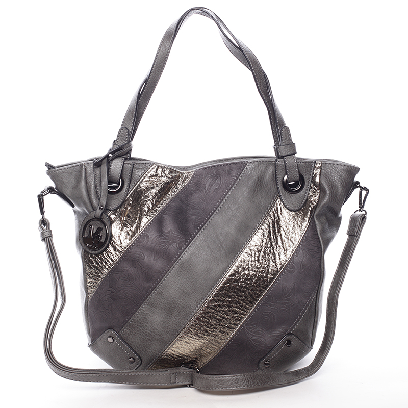 Dámska elegantná kabelka šedá so vzorom - Maria C Eirene
