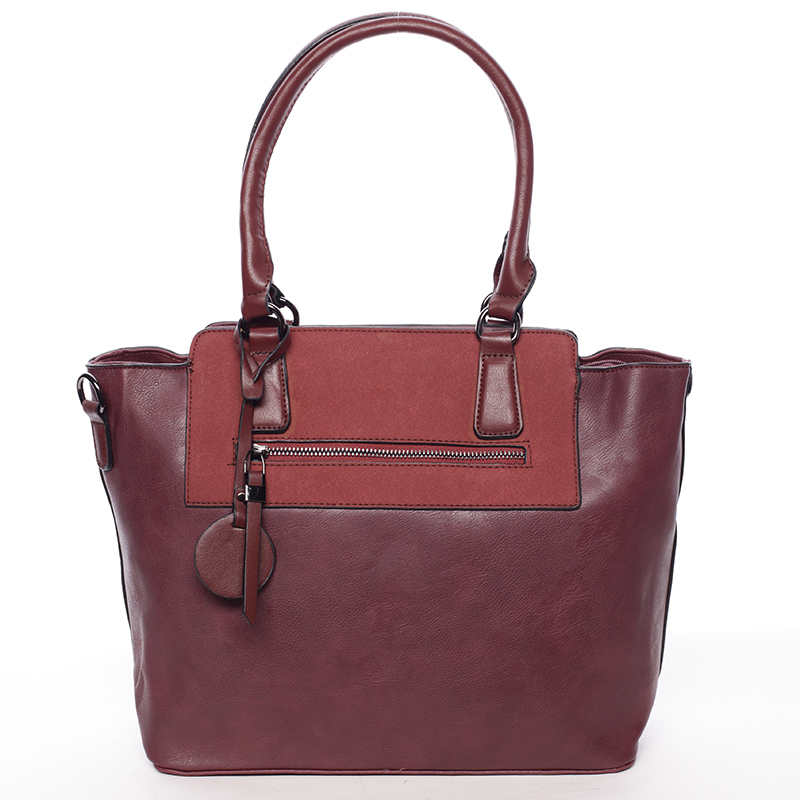 Elegantná dámska kabelka cez rameno vínová - MARIA C Eleana