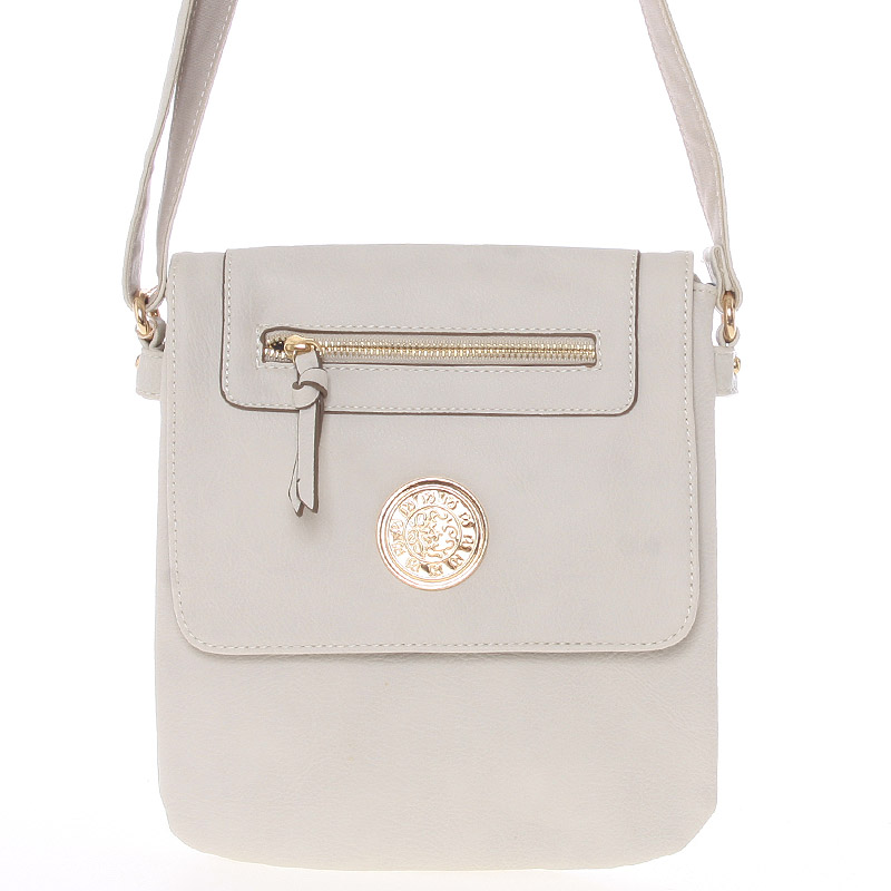 Módna dámska crossbody kabelka krémovo šedá - David Jones Azarrine