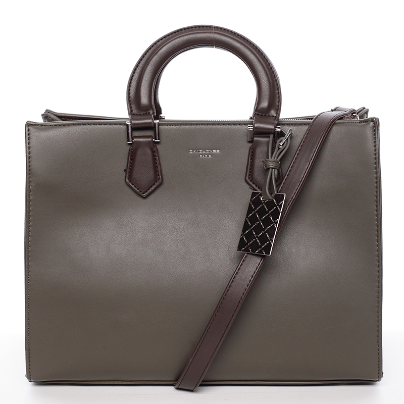 Exkluzívna khaki kabelka do ruky - David Jones Raina