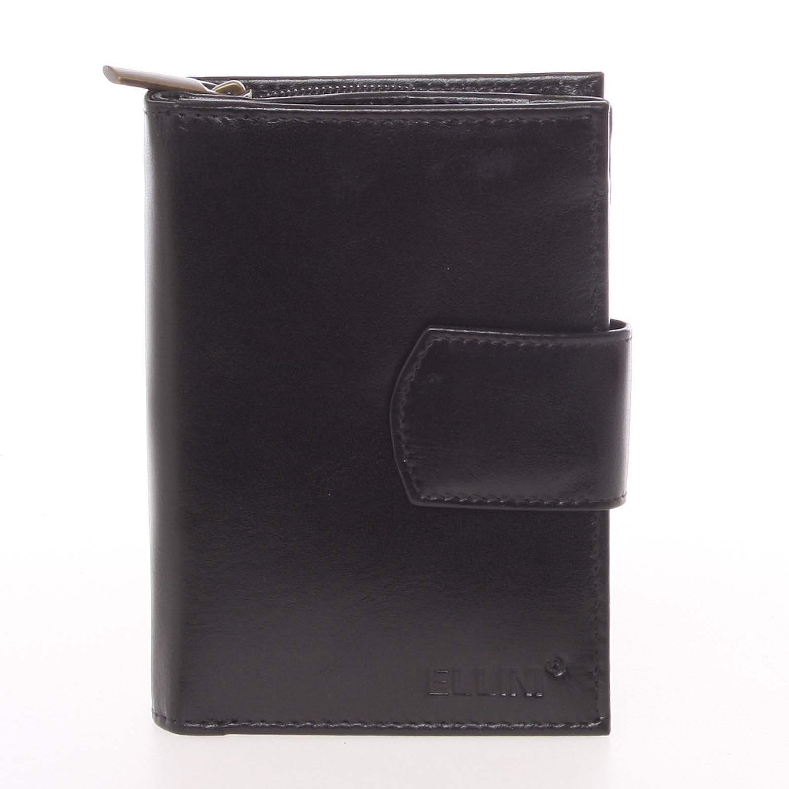Veľká dámska čierna kožená peňaženka - Ellini Ophelia