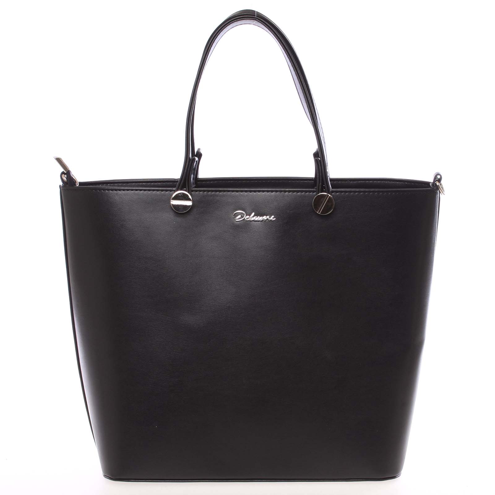 Luxusná dámska kabelka čierna hladká - Delami Chantal