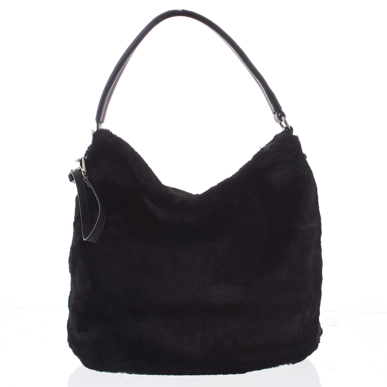 Elegantná dámska kožušinová kabelka čierna - MARIA C Janiyah