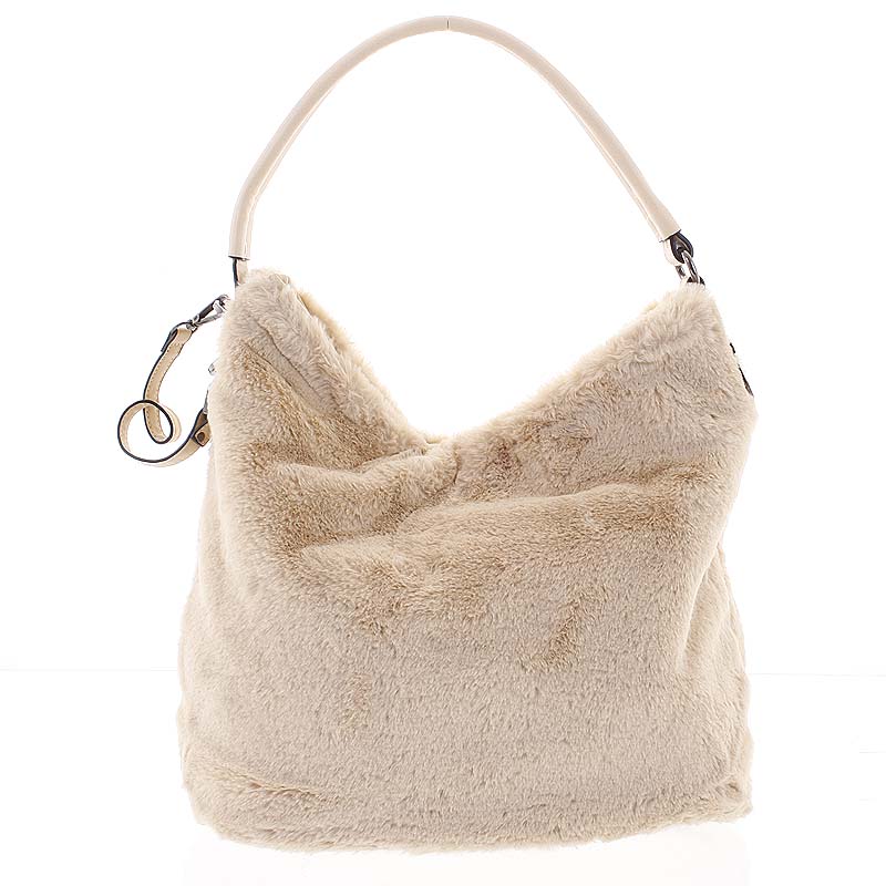 Elegantná dámska kožušinová kabelka marhuľová - MARIA C Janiyah