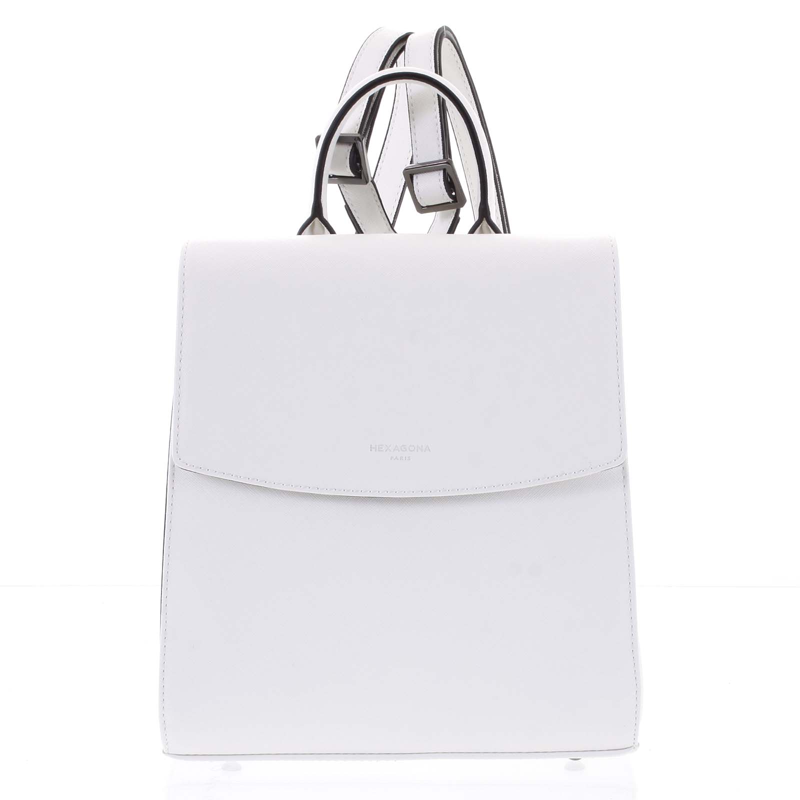 Luxusní stylový strukturovaný dámský batoh bílý - Hexagona Luigi 