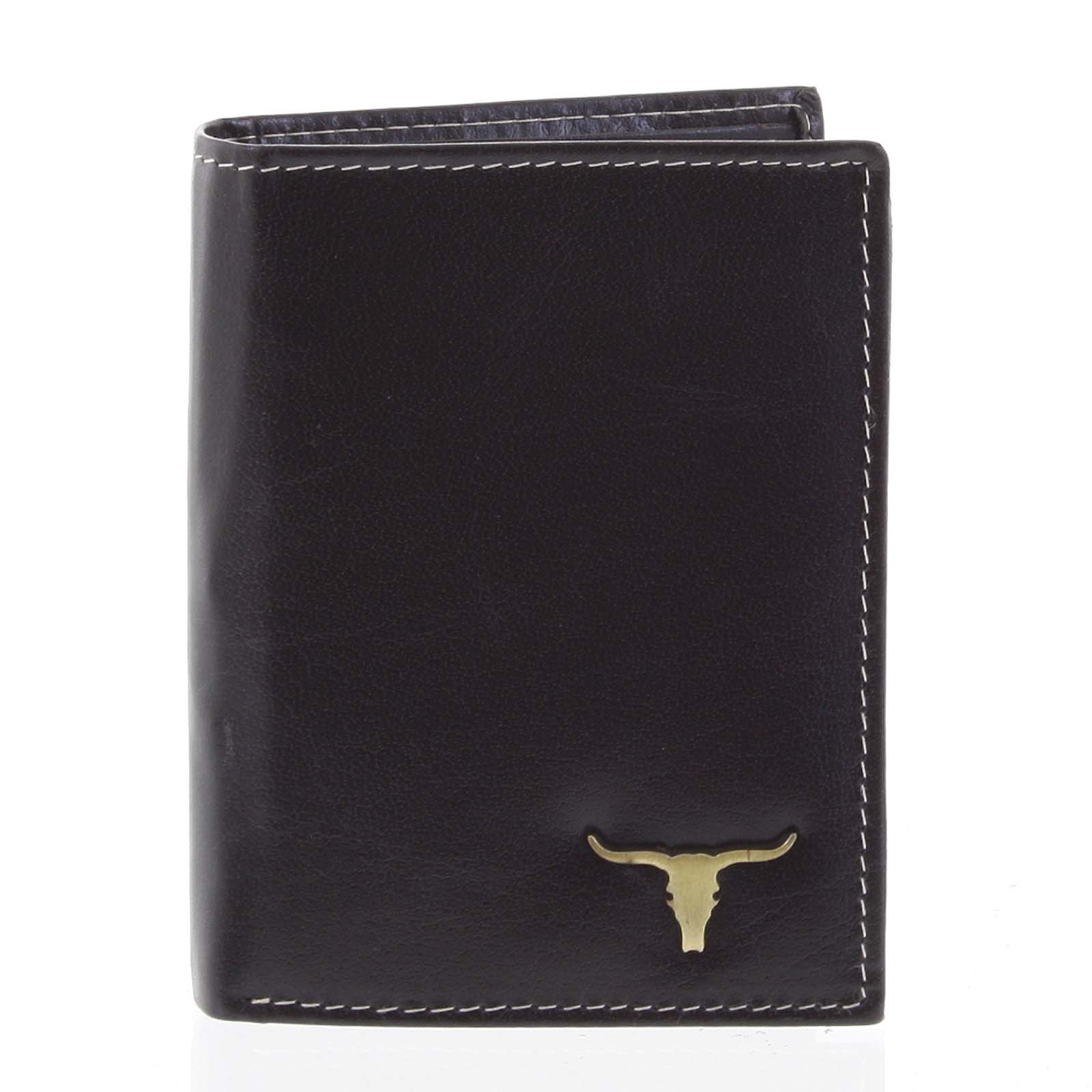 Kvalitná pánska kožená čierna peňaženka - BUFFALO Paden