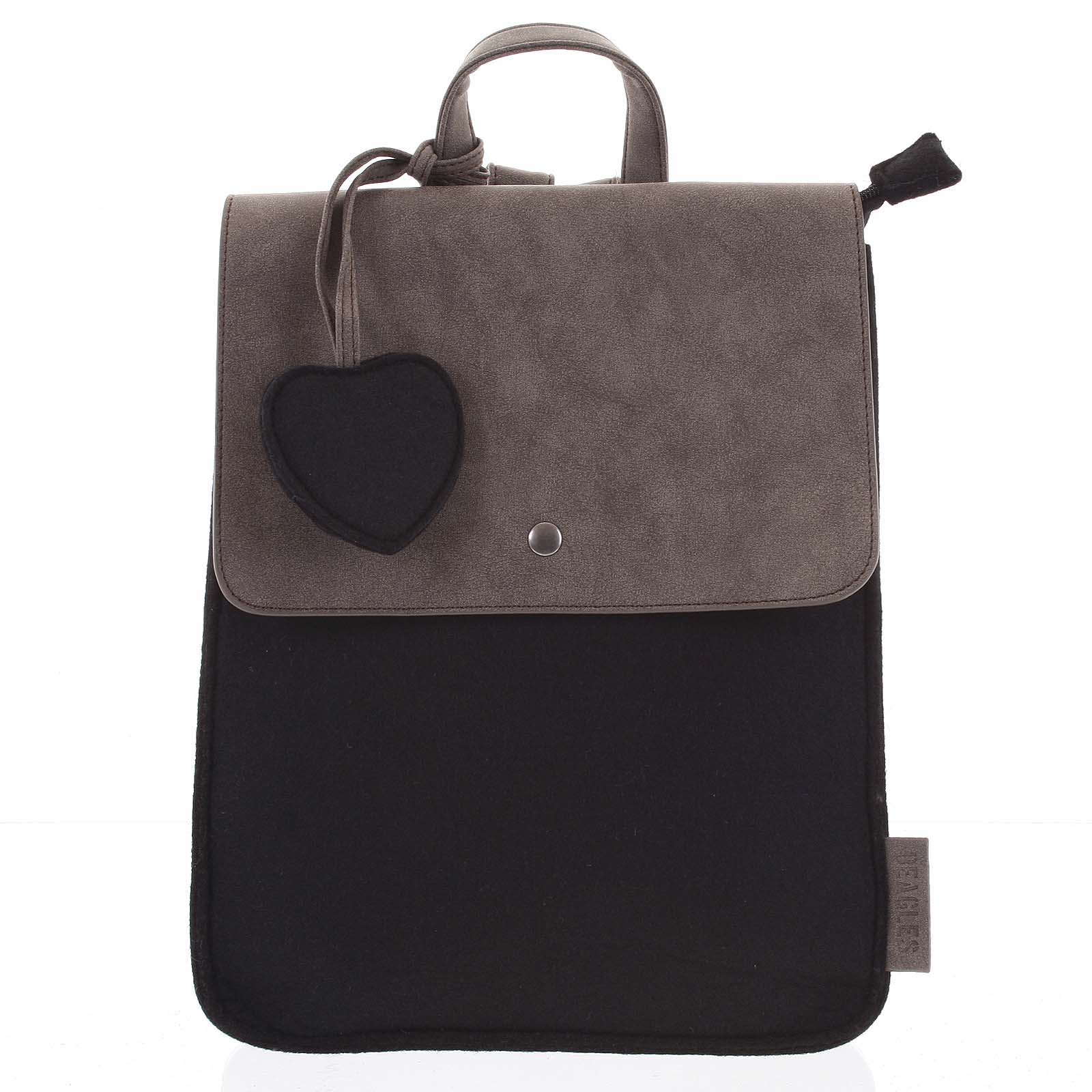 Filcový batoh čierny - Beagles Matri