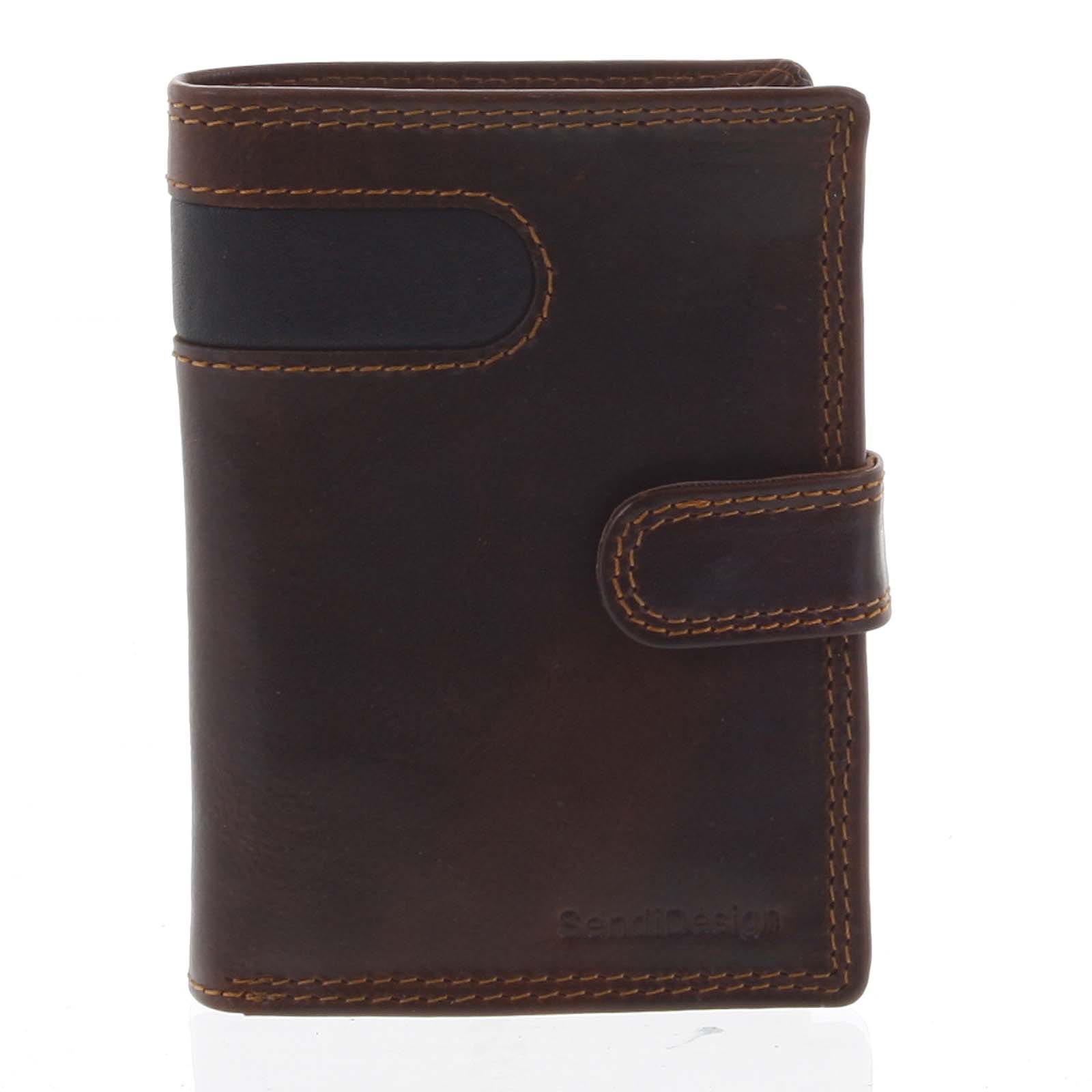 Pánska kožená peňaženka hnedá - SendiDesign Elam
