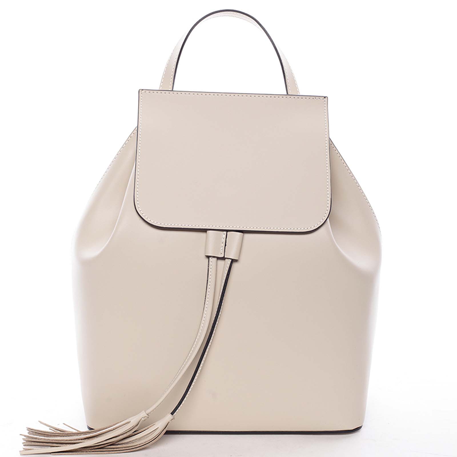 Luxusný dámsky batoh svetlobéžový kožený - ItalY Adelpha