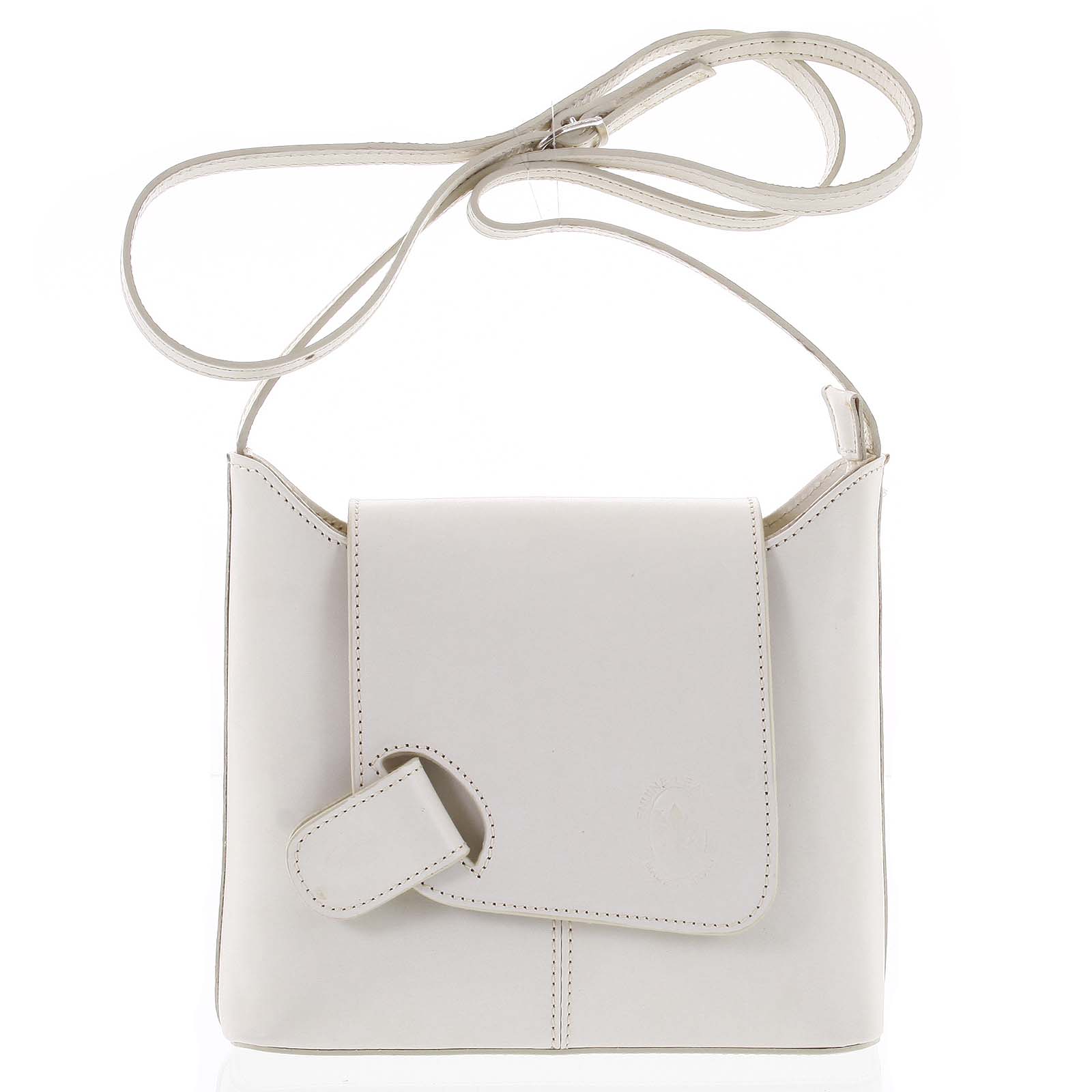 Dámska kožená crossbody kabelka béžová - ItalY Misty Light