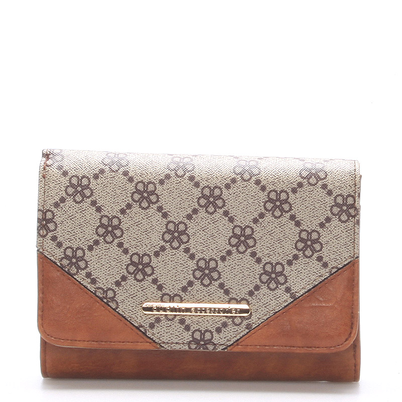 Elegantná väčšia dámska taupe peňaženka - Dudlin M230