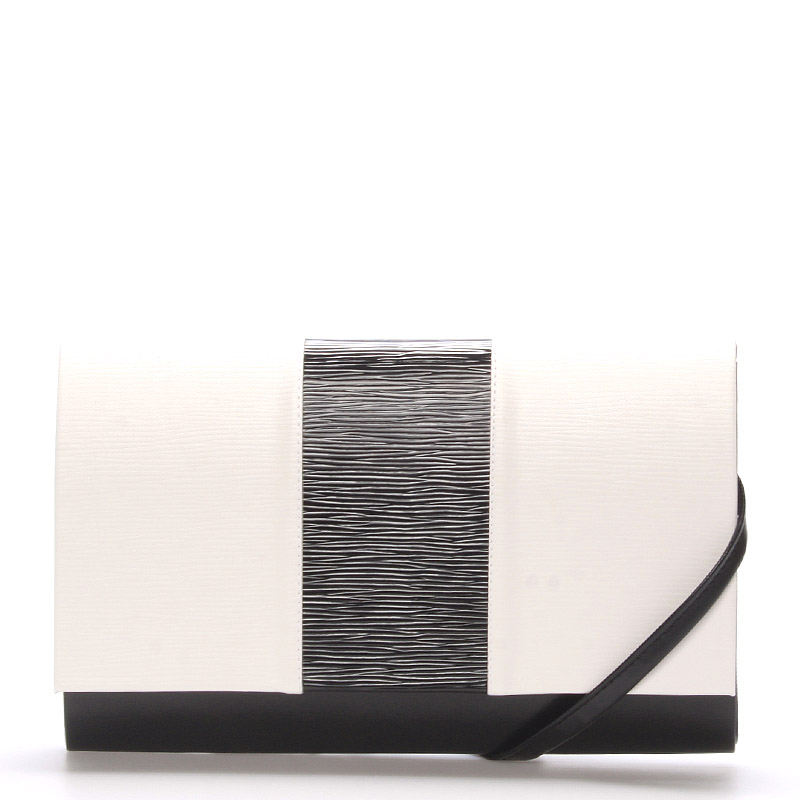Luxusná čiernobiela listová kabelka Royal Style Madison