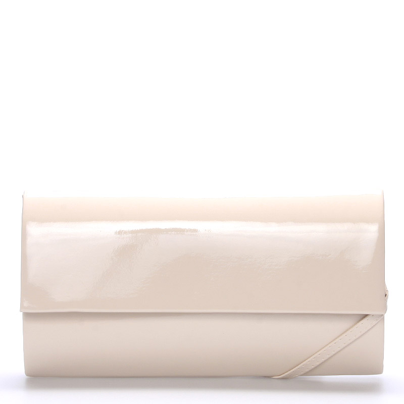 Veľká štýlová dámska listová kabelka béžová lesklá - Delami Charlien