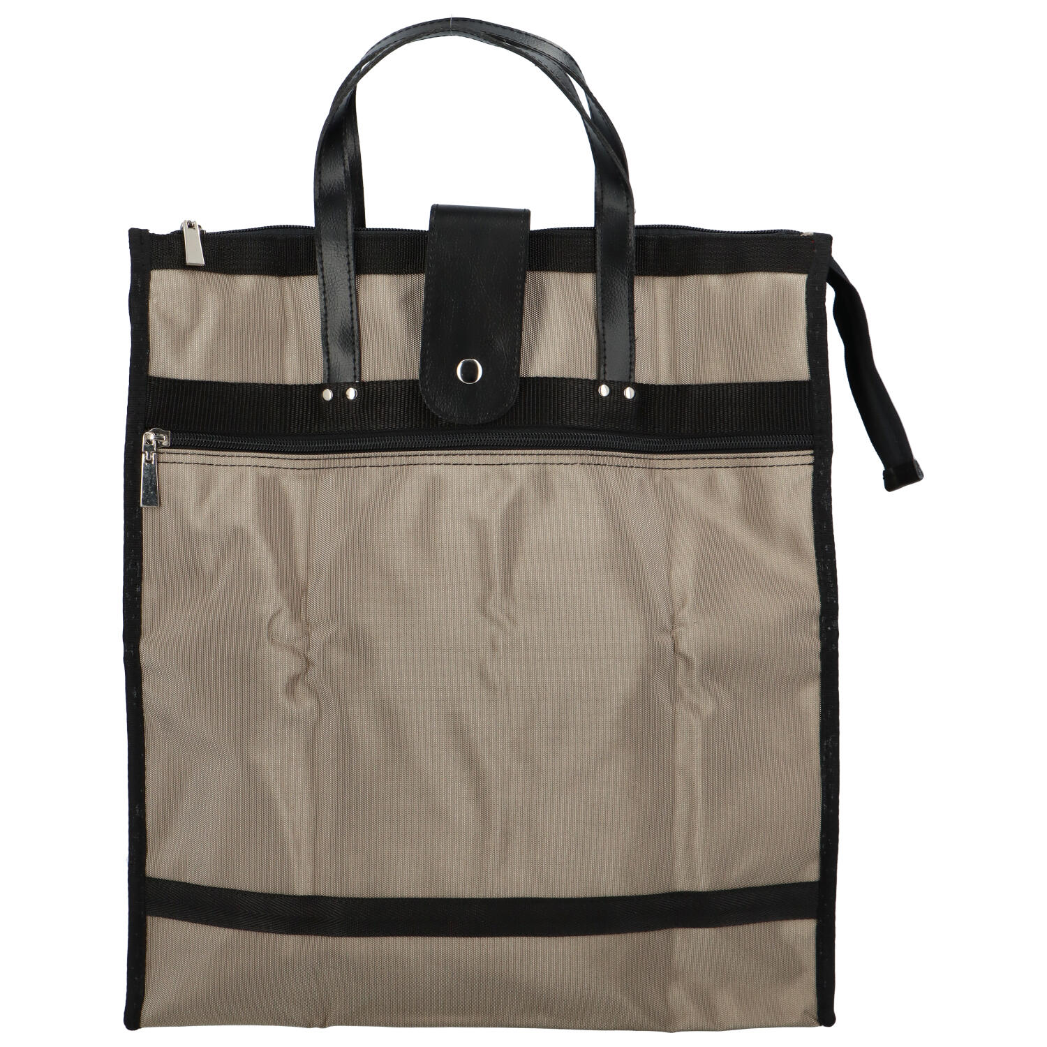 Veľká moderná nákupná taška tmavo béžová - SendiDesign Milenium