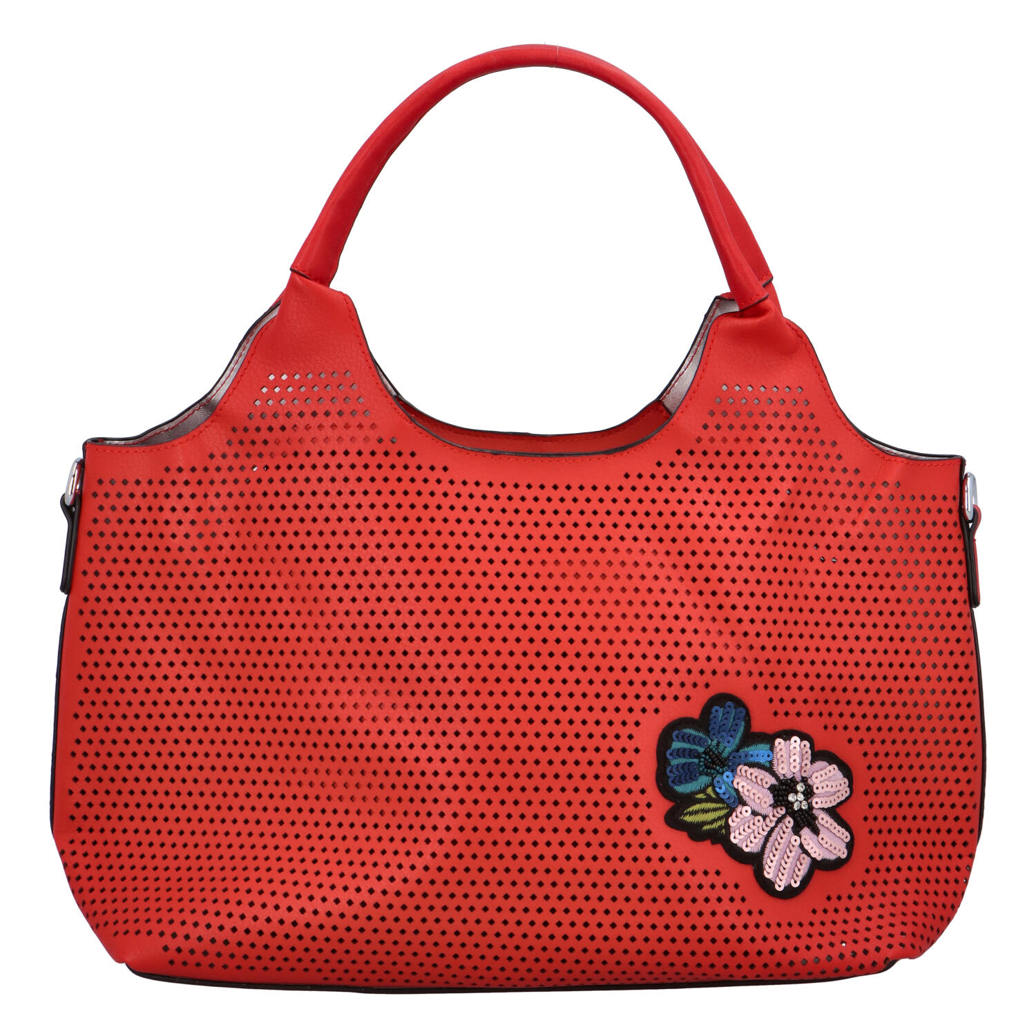 Moderná dámska červená perforovaná kabelka - Maria C Melaney