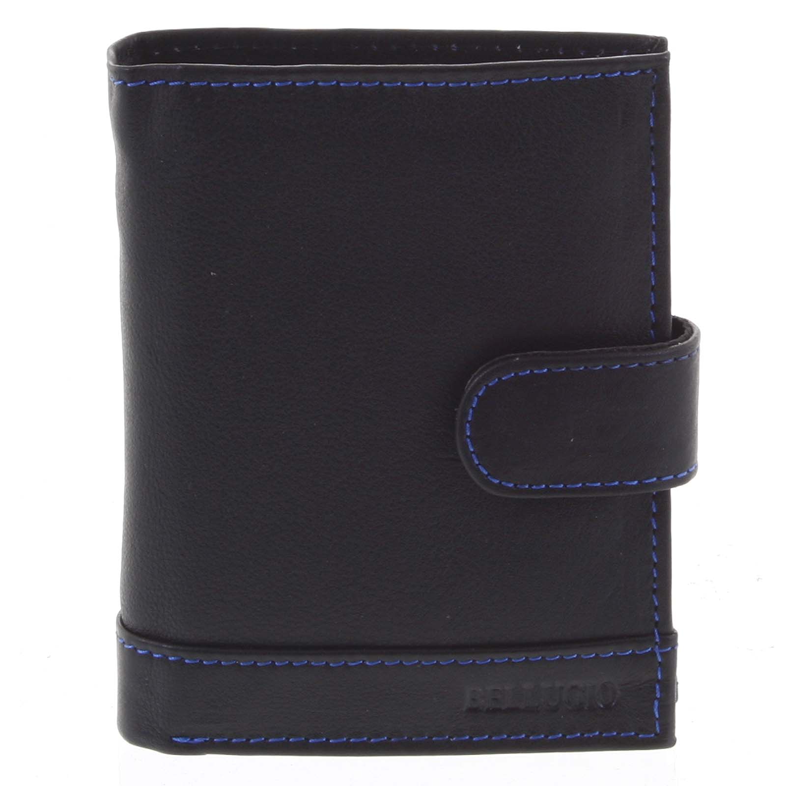 Pánska kožená peňaženka čierno modrá - Bellugio Garner