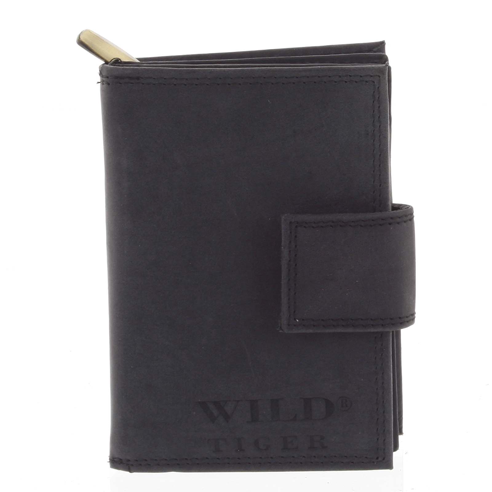 Kožená peňaženka čierna - WILD Tiger