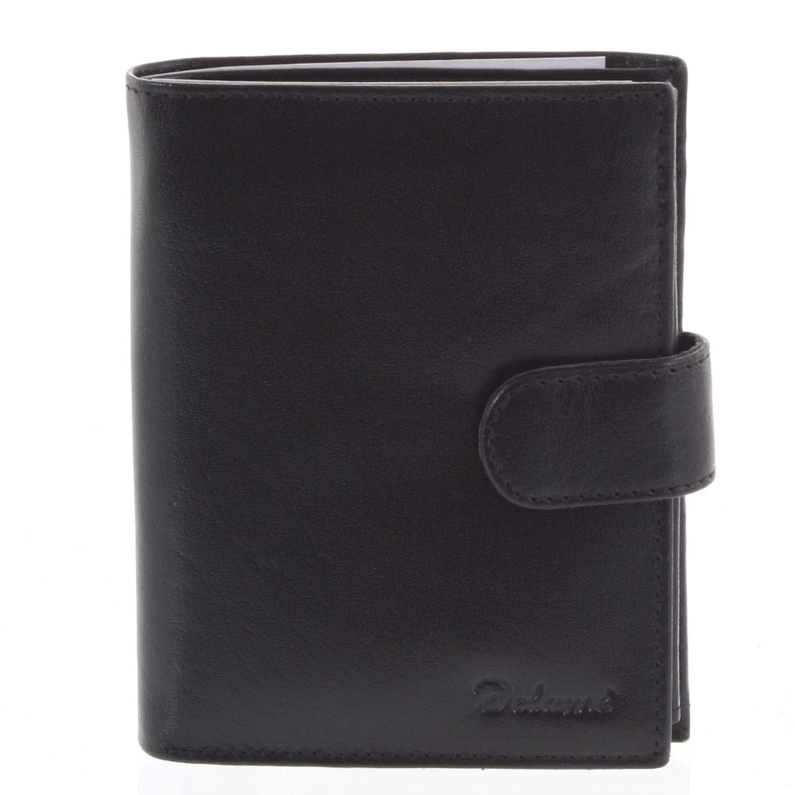 Pánska kožená peňaženka čierna - Delami Delvanio
