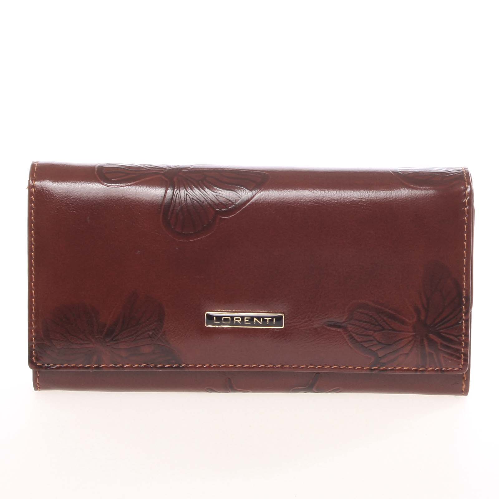 Luxusní dámská kožená peněženka hnědá - Lorenti 4003