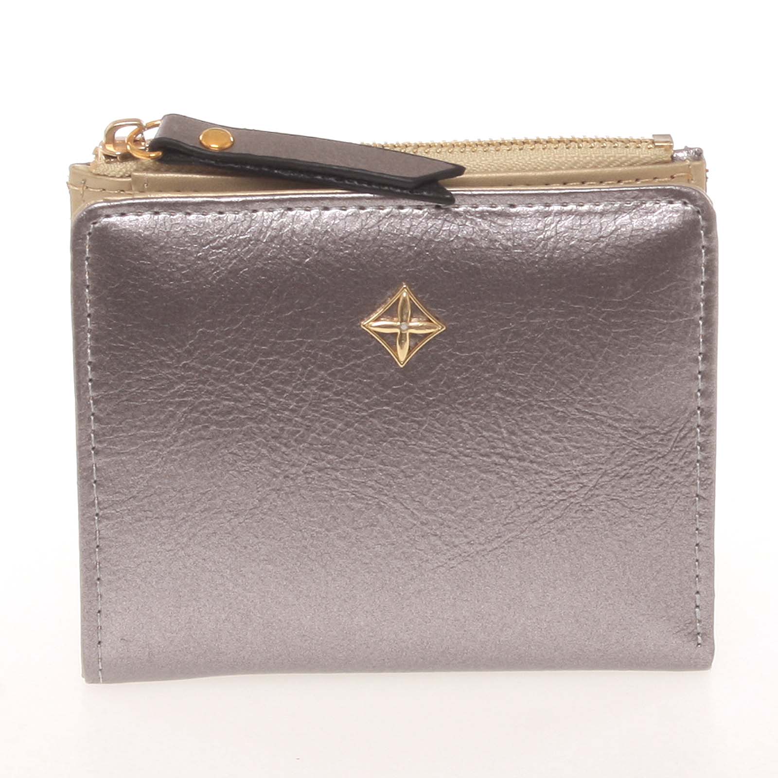 Jednoduchá malá dámska strieborná peňaženka - Milano Design SF1806